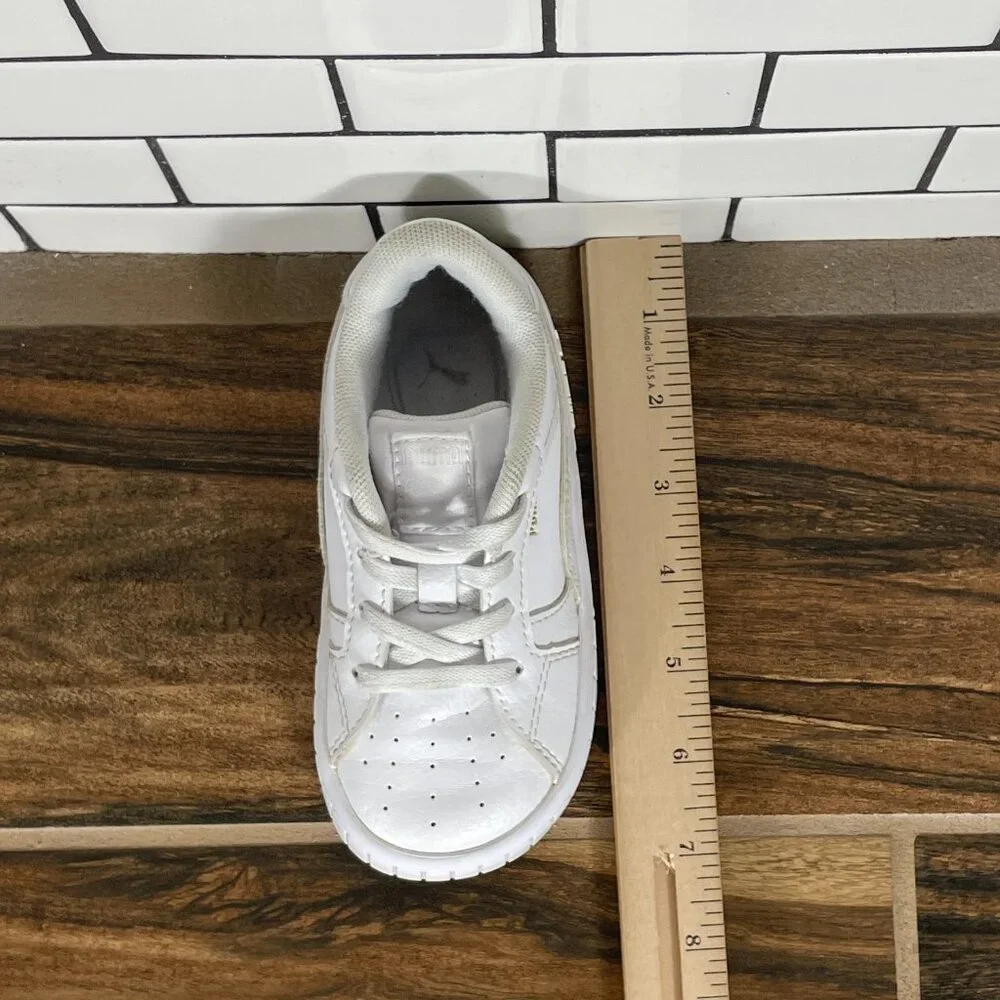 Puma Cali Star Toddler Boys Size 9C Shoes White Faux Leather Slip On Sneakers